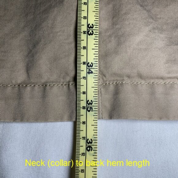 Tommy Hilfiger Casual Long Shirt Beige Small - Picture 10 of 11